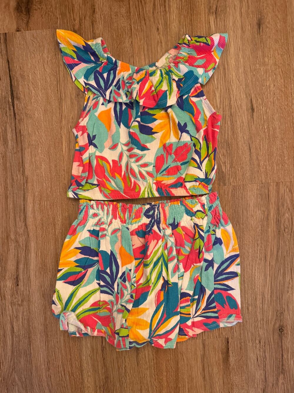 Isaac Mizrahi Tropical Summer Two Piece Girls Size Medium 7/8